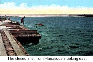 The closed Manasquan Inlet